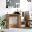 vidaXL Bureau met lade met plank Wit 106 x 41 x 88.5 cm Bewerkt hout