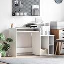 vidaXL Bureau met lade met plank Wit 120,5 x 44 x 88,5 cm Bewerkt hout