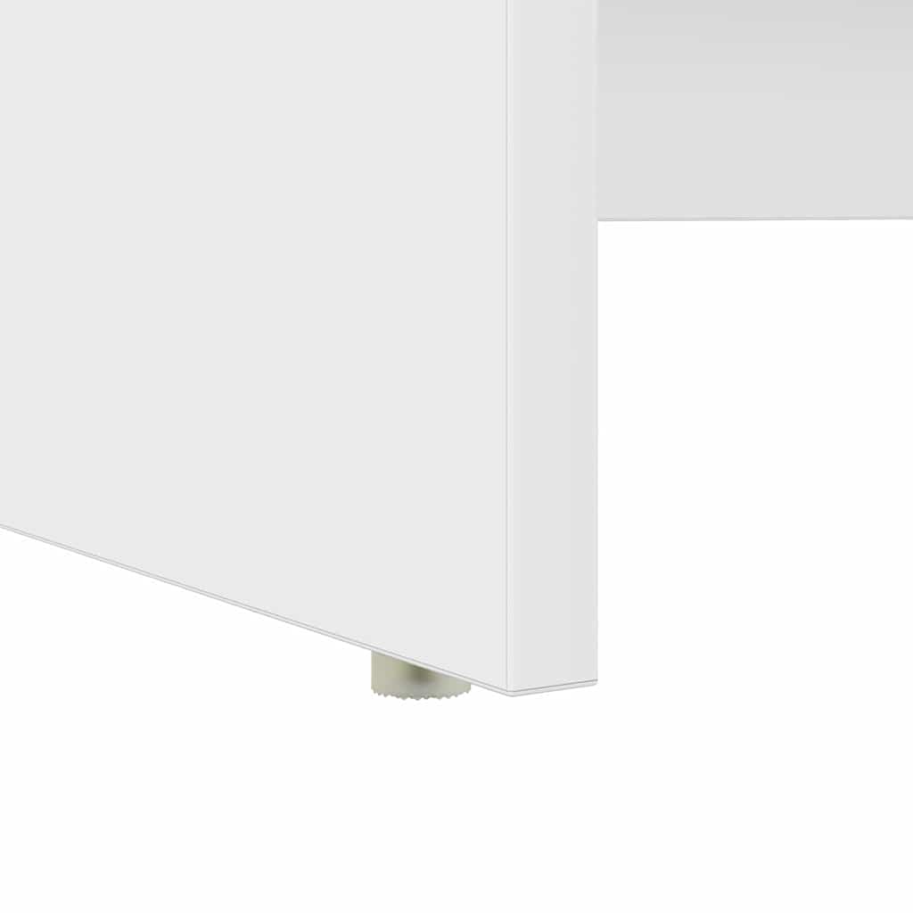 vidaXL Bureau met lade met plank Wit 120,5 x 44 x 88,5 cm Bewerkt hout