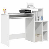 vidaXL Bureau met lade met plank Wit 120,5 x 44 x 88,5 cm Bewerkt hout