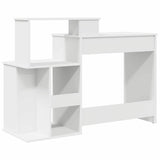 vidaXL Bureau met lade met plank Wit 120,5 x 44 x 88,5 cm Bewerkt hout