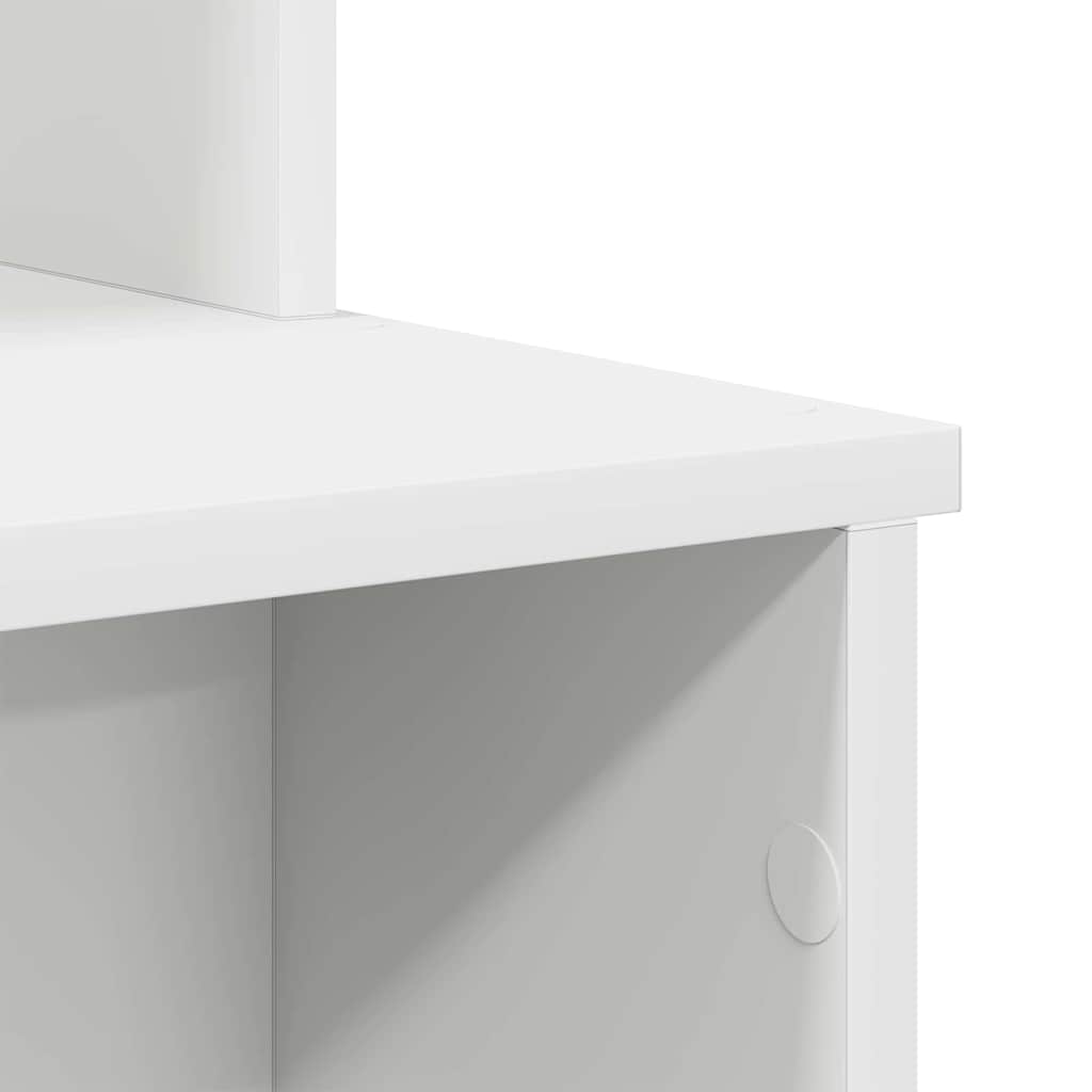 vidaXL Bureau met lade met plank Wit 120,5 x 44 x 88,5 cm Bewerkt hout