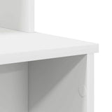 vidaXL Bureau met lade met plank Wit 120,5 x 44 x 88,5 cm Bewerkt hout