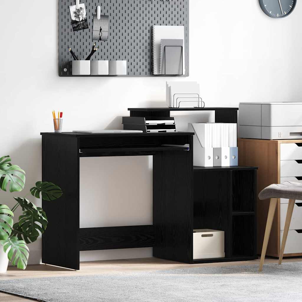 vidaXL Bureau met lade met plank Wit 120,5 x 44 x 88,5 cm Bewerkt hout