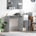 vidaXL Bureau met lade met plank Wit 120,5 x 44 x 88,5 cm Bewerkt hout