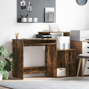 vidaXL Bureau met lade met plank Wit 120,5 x 44 x 88,5 cm Bewerkt hout
