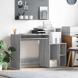 vidaXL Bureau met lade met plank Wit 120,5 x 44 x 88,5 cm Bewerkt hout