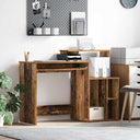 vidaXL Bureau met lade met plank Wit 120,5 x 44 x 88,5 cm Bewerkt hout