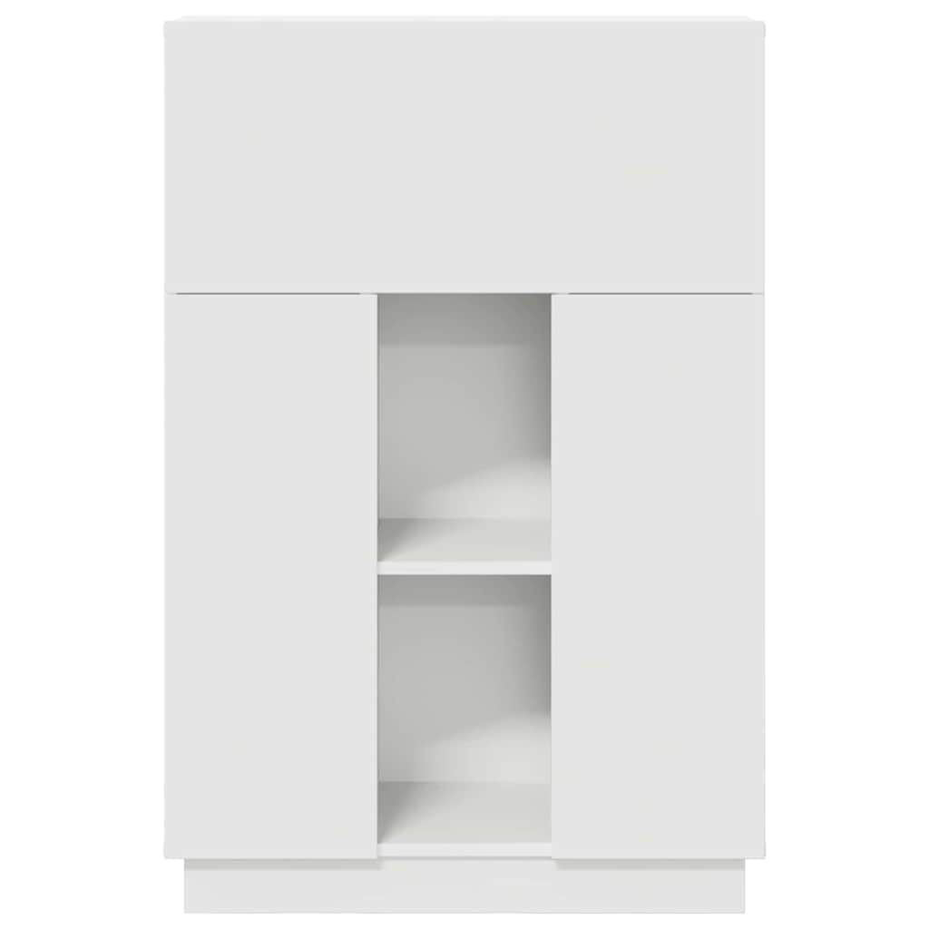 vidaXL Bureau met plank Wit 71.5 x 31.5 x 106.5 cm Bewerkt hout