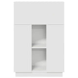 vidaXL Bureau met plank Wit 71.5 x 31.5 x 106.5 cm Bewerkt hout