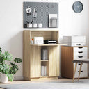 vidaXL Bureau met plank Wit 71.5 x 31.5 x 106.5 cm Bewerkt hout