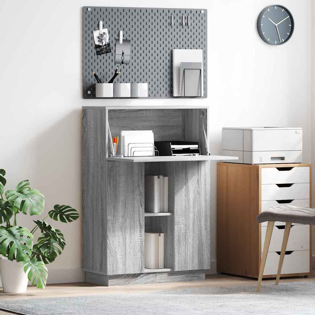 vidaXL Bureau met plank Wit 71.5 x 31.5 x 106.5 cm Bewerkt hout