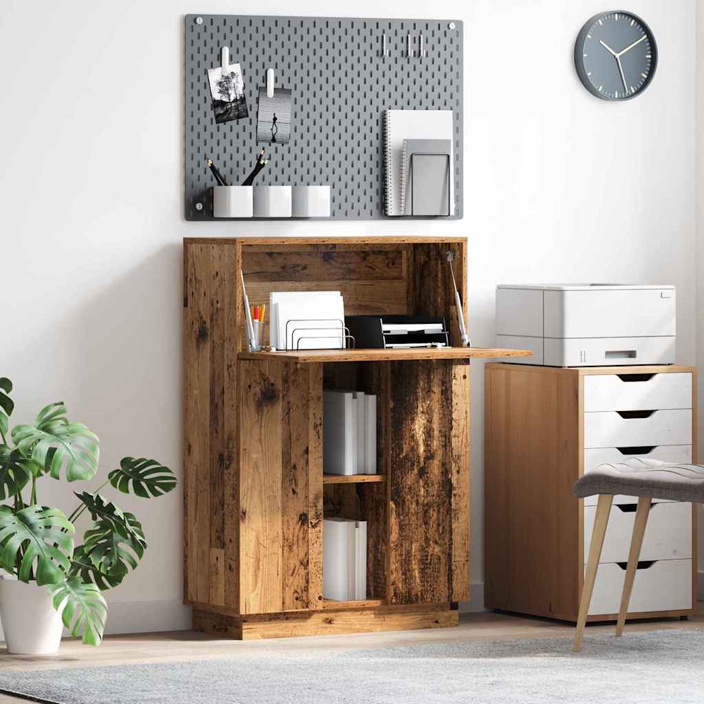 vidaXL Bureau met plank Wit 71.5 x 31.5 x 106.5 cm Bewerkt hout