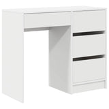 vidaXL Bureau met lade met opslag Wit 90 x 37.5 x 75 cm Bewerkt hout
