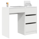 vidaXL Bureau met lade met opslag Wit 90 x 37.5 x 75 cm Bewerkt hout