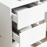 vidaXL Bureau met lade met opslag Wit 90 x 37.5 x 75 cm Bewerkt hout