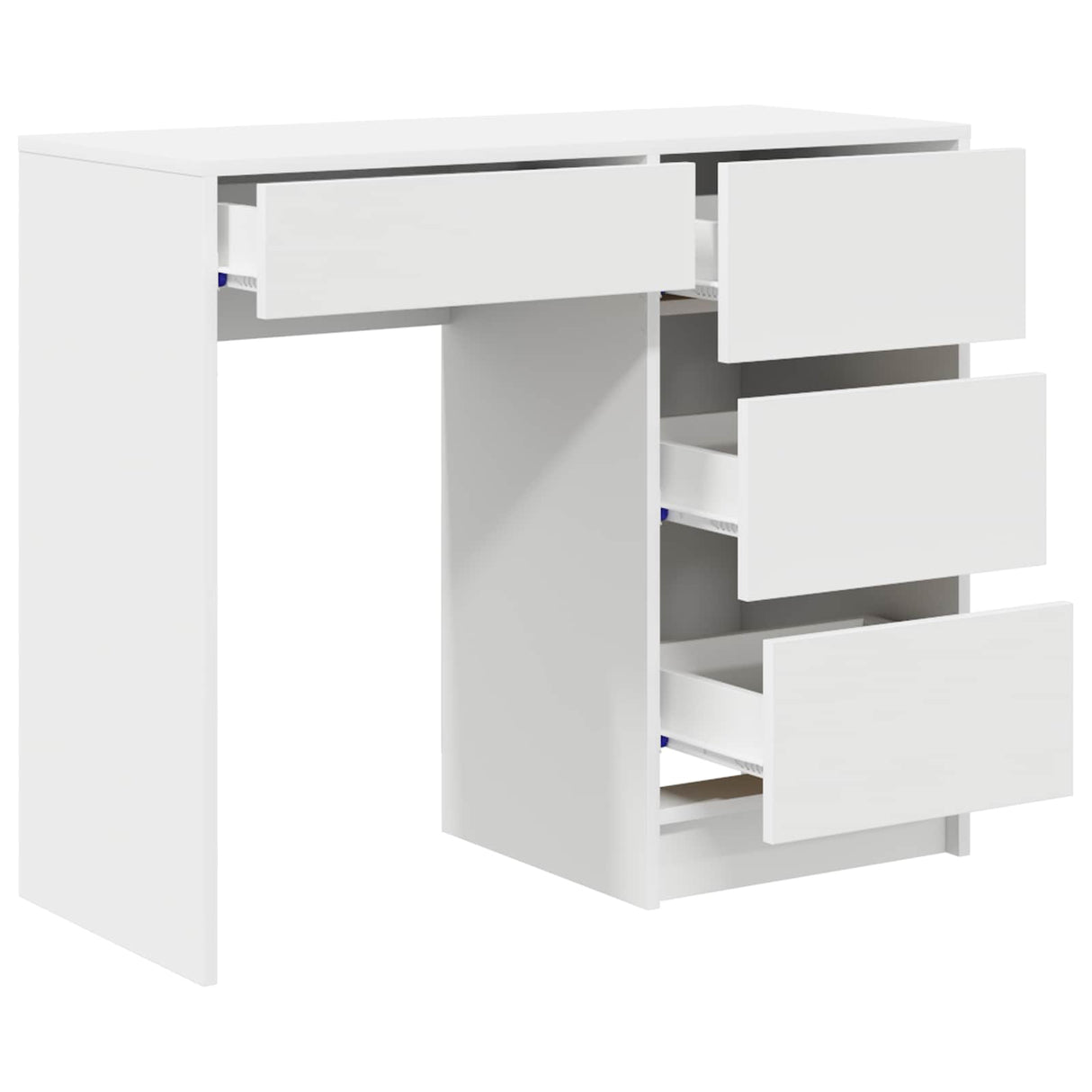 vidaXL Bureau met lade met opslag Wit 90 x 37.5 x 75 cm Bewerkt hout
