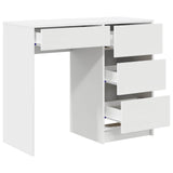 vidaXL Bureau met lade met opslag Wit 90 x 37.5 x 75 cm Bewerkt hout