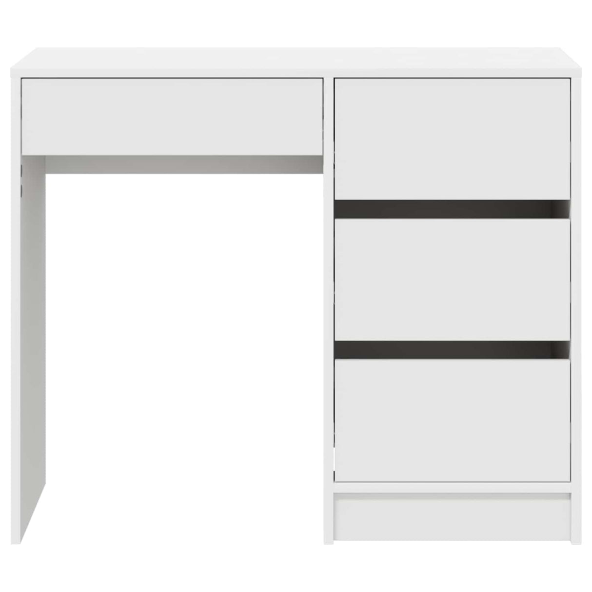 vidaXL Bureau met lade met opslag Wit 90 x 37.5 x 75 cm Bewerkt hout