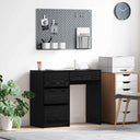 vidaXL Bureau met lade met opslag Wit 90 x 37.5 x 75 cm Bewerkt hout
