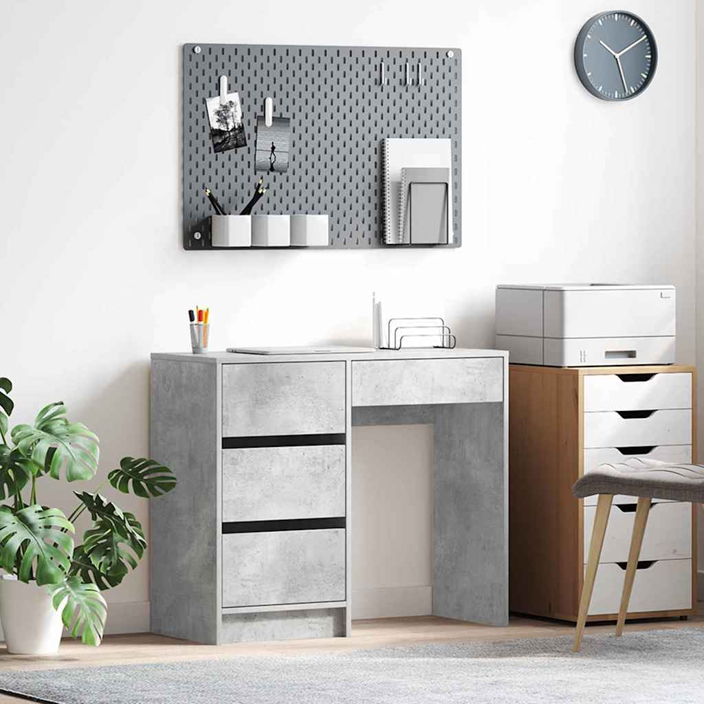 vidaXL Bureau met lade met opslag Wit 90 x 37.5 x 75 cm Bewerkt hout