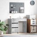 vidaXL Bureau met lade met opslag Wit 90 x 37.5 x 75 cm Bewerkt hout