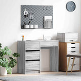 vidaXL Bureau met lade met opslag Wit 90 x 37.5 x 75 cm Bewerkt hout
