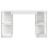 vidaXL Bureau met plank met opslag Wit 130 x 50,5 x 75 cm Bewerkt hout