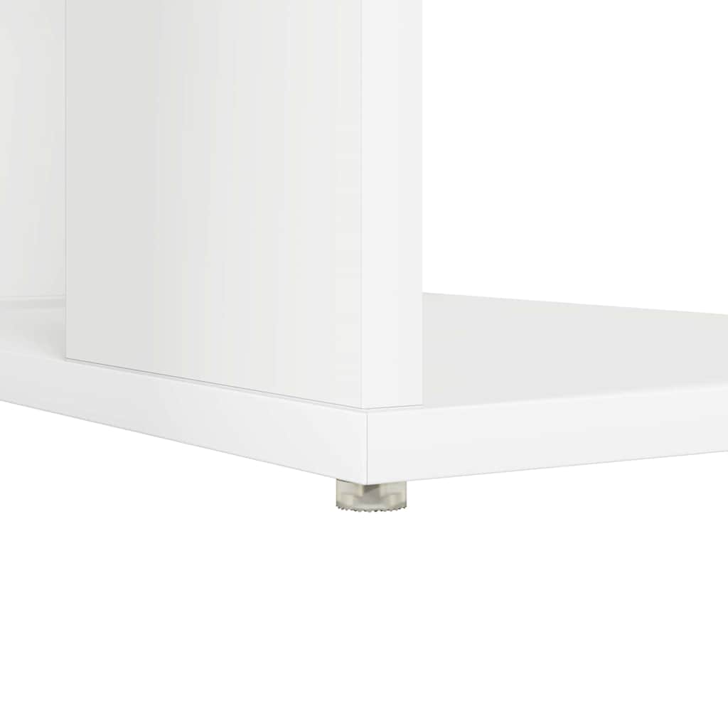 vidaXL Bureau met plank met opslag Wit 130 x 50,5 x 75 cm Bewerkt hout