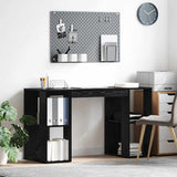 vidaXL Bureau met plank met opslag Wit 130 x 50,5 x 75 cm Bewerkt hout