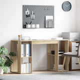 vidaXL Bureau met plank met opslag Wit 130 x 50,5 x 75 cm Bewerkt hout