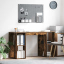 vidaXL Bureau met plank met opslag Wit 130 x 50,5 x 75 cm Bewerkt hout