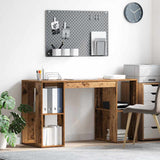 vidaXL Bureau met plank met opslag Wit 130 x 50,5 x 75 cm Bewerkt hout