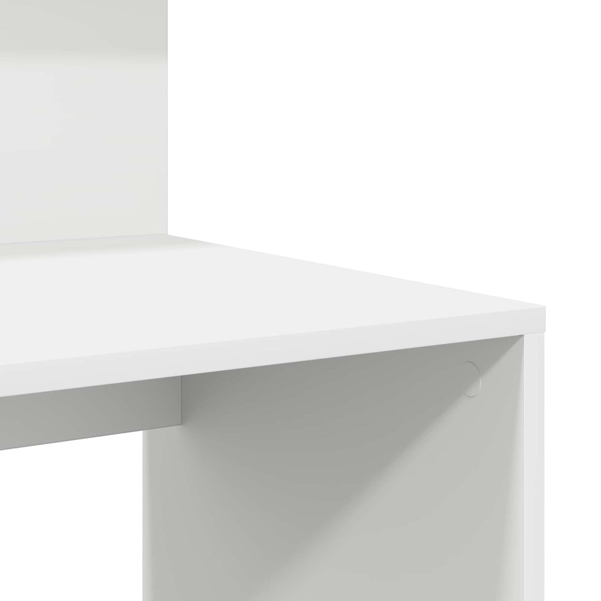 vidaXL Bureau met plank met opslag Wit 90 x 48 x 101,5 cm Bewerkt hout