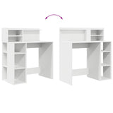 vidaXL Bureau met plank met opslag Wit 90 x 48 x 101,5 cm Bewerkt hout