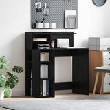 vidaXL Bureau met plank met opslag Wit 90 x 48 x 101,5 cm Bewerkt hout
