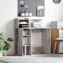 vidaXL Bureau met plank met opslag Wit 90 x 48 x 101,5 cm Bewerkt hout