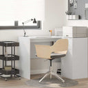 vidaXL Desk with Shelf Storage White 102x50x75 cm Engineered Wood