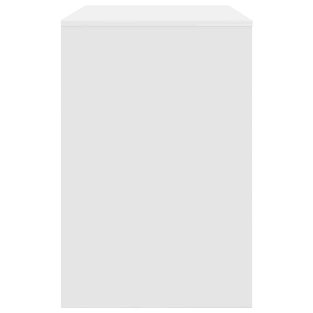 vidaXL Desk with Shelf Storage White 102x50x75 cm Engineered Wood