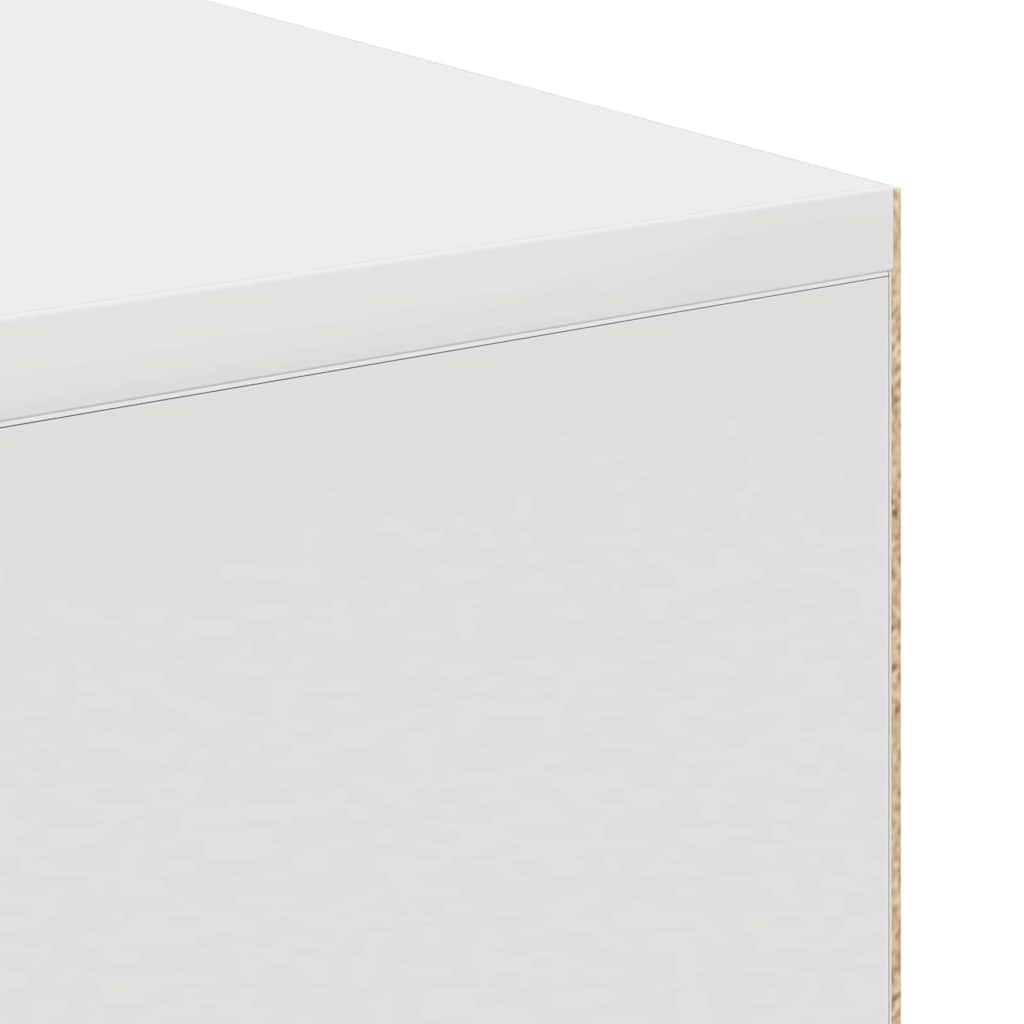vidaXL Desk with Shelf Storage White 102x50x75 cm Engineered Wood