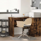 vidaXL Desk with Shelf Storage White 102x50x75 cm Engineered Wood