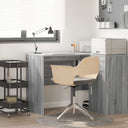 vidaXL Desk with Shelf Storage White 102x50x75 cm Engineered Wood