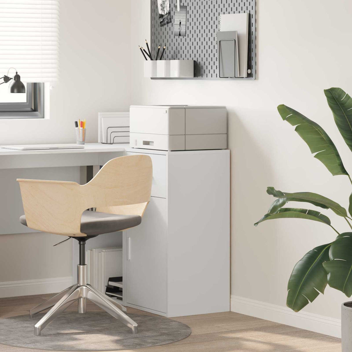 vidaXL Dressoir met lade Wit 38 x 34 x 75 cm