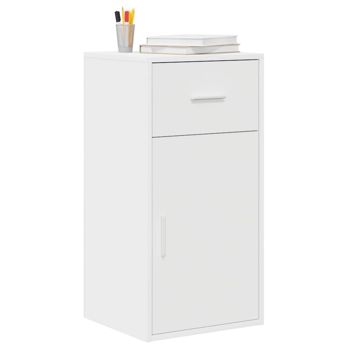 vidaXL Dressoir met lade Wit 38 x 34 x 75 cm