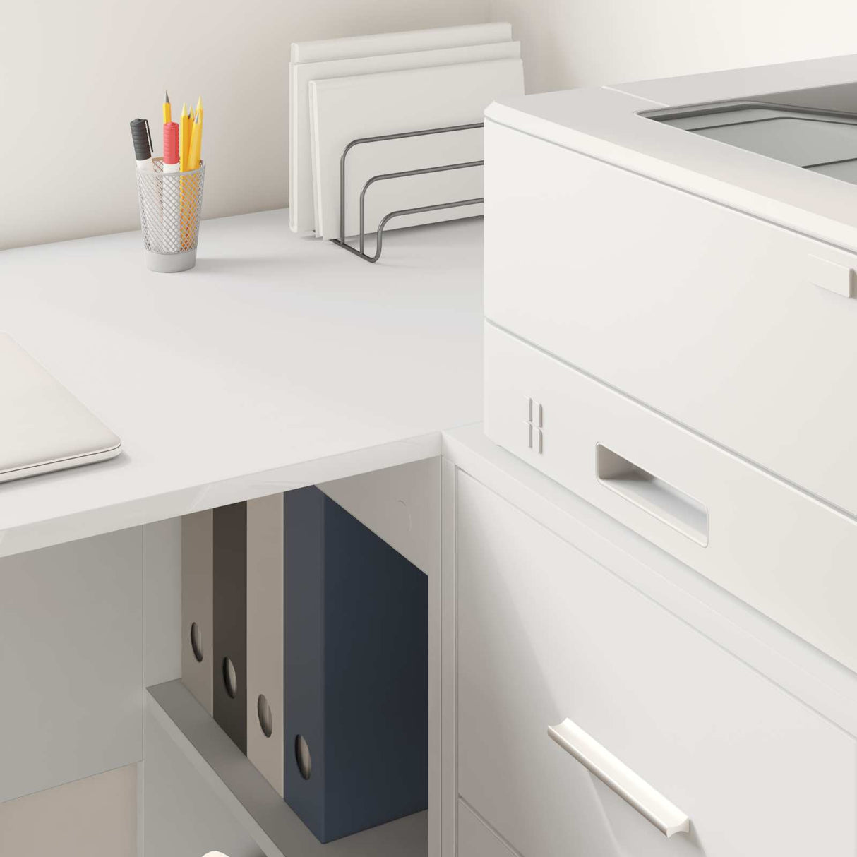 vidaXL Dressoir met lade Wit 38 x 34 x 75 cm