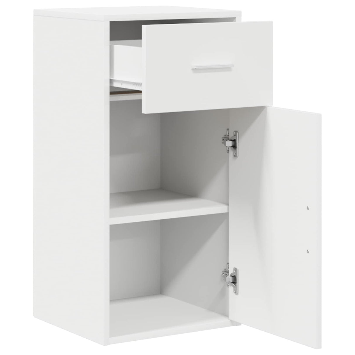 vidaXL Dressoir met lade Wit 38 x 34 x 75 cm