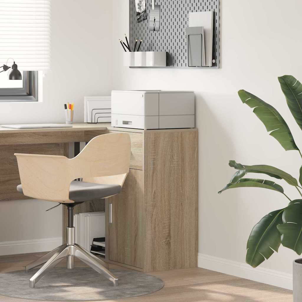 vidaXL Dressoir met lade Wit 38 x 34 x 75 cm