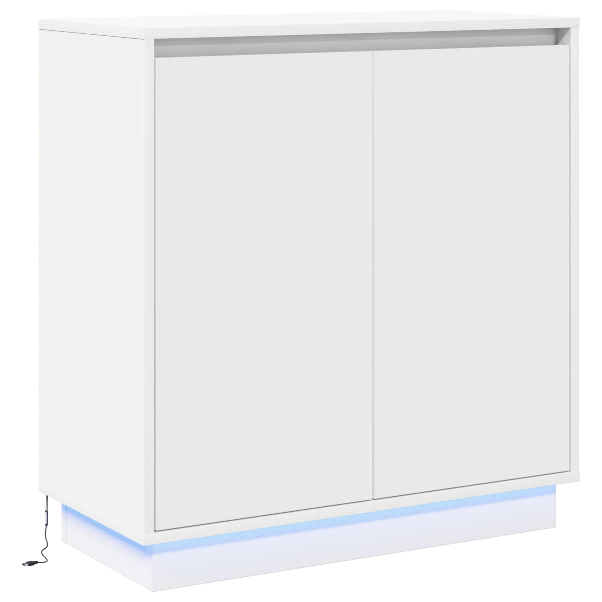 vidaXL LED Dressoir voor Wit 71 x 34,5 x 75 cm Bewerkt hout