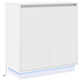 vidaXL LED Dressoir voor Wit 71 x 34,5 x 75 cm Bewerkt hout