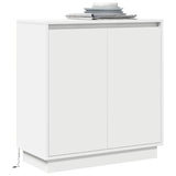 vidaXL LED Dressoir voor Wit 71 x 34,5 x 75 cm Bewerkt hout